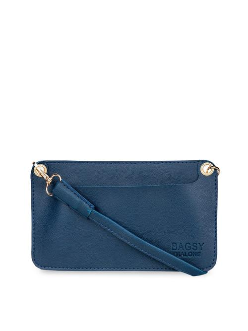 ladies blue solid monkey clip bag - 18320977 - Very Small Image - 1