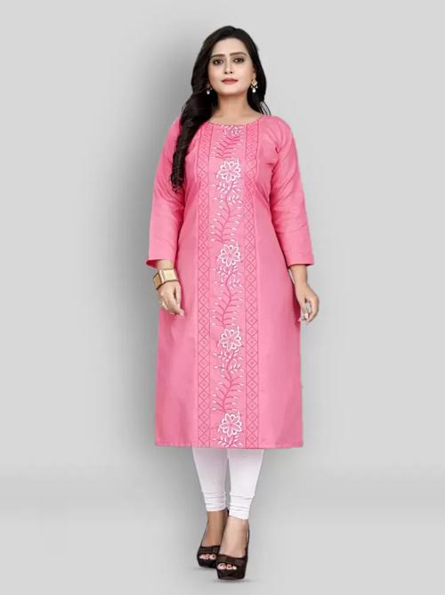 ladies straight cotton printed kurta - 18320992 - Very Small Image - 1