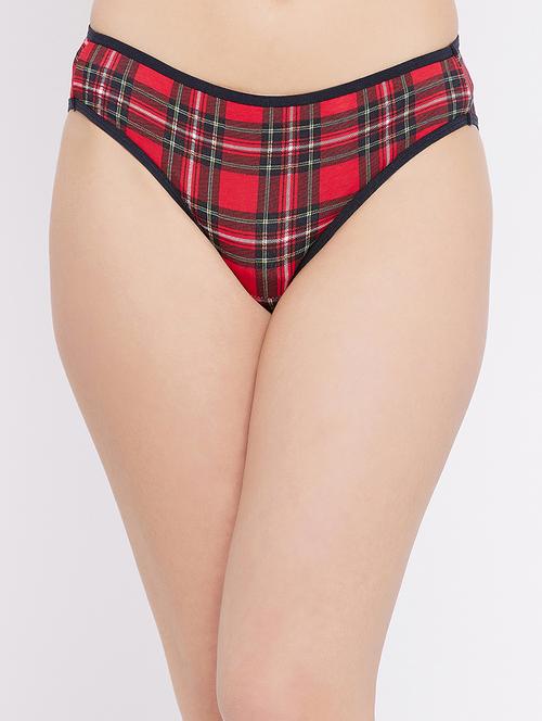 red checkered bikini panty - 18321441 - Very Small Image - 1