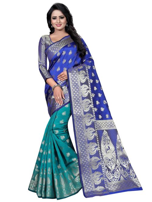 women's banarasi saree with blouse - 18321912 - Very Small Image - 1