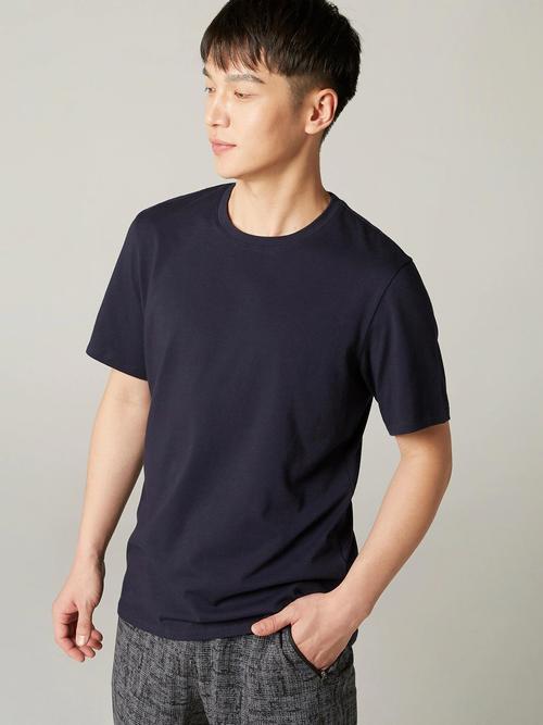 alkane men's navy blue cotton t-shirt - 18322429 - Very Small Image - 1