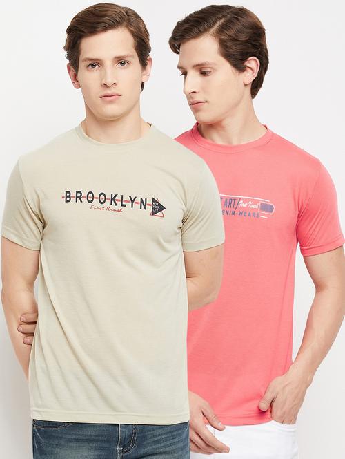 set of 2 chest-printed t-shirt - 18322754 - Very Small Image - 1