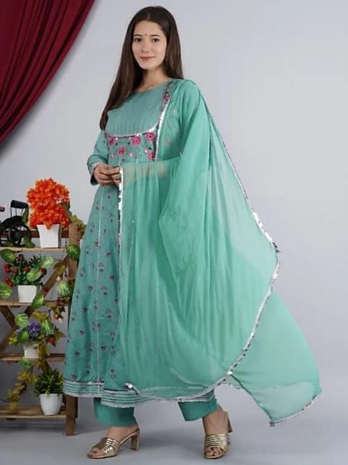 cotton suit with dupatta - 18322852 - Very Small Image - 1