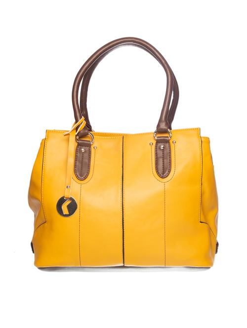 yellow solid regular handbag - 18323342 - Very Small Image - 1