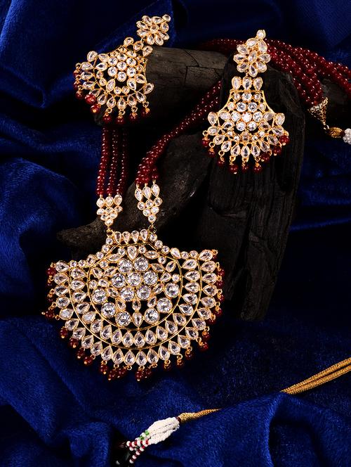 red brass necklaces and earring - 18323573 - Very Small Image - 1