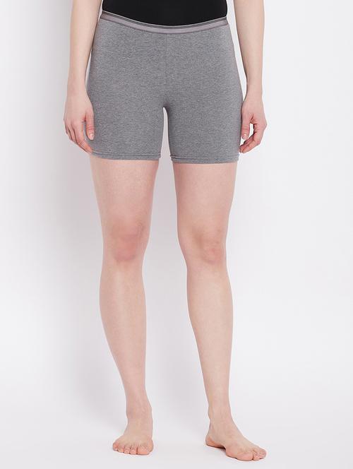 grey solid boy shorts panty - 18323916 - Very Small Image - 1