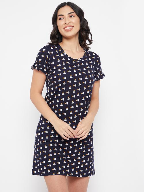 round neck printed sleepshirt - 18323944 - Very Small Image - 1