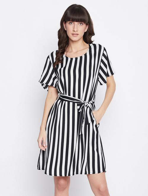 tie front striped sleepshirt - 18323947 - Very Small Image - 1
