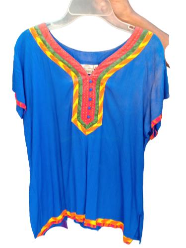 v-neck solid regular tunic - 18323979 - Very Small Image - 1