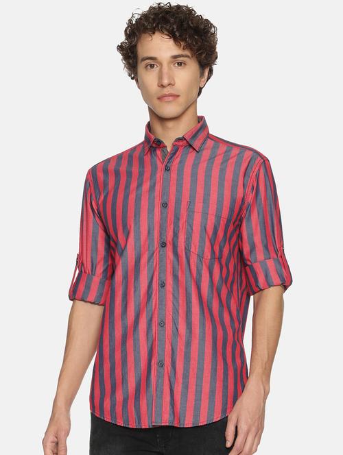 red striped casual shirt - 18324182 - Very Small Image - 1