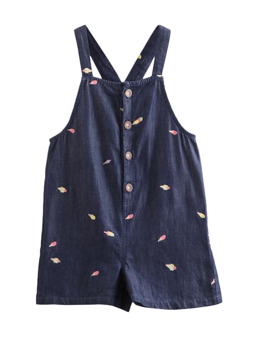 navy blue printed dungaree - 18324865 - Very Small Image - 1