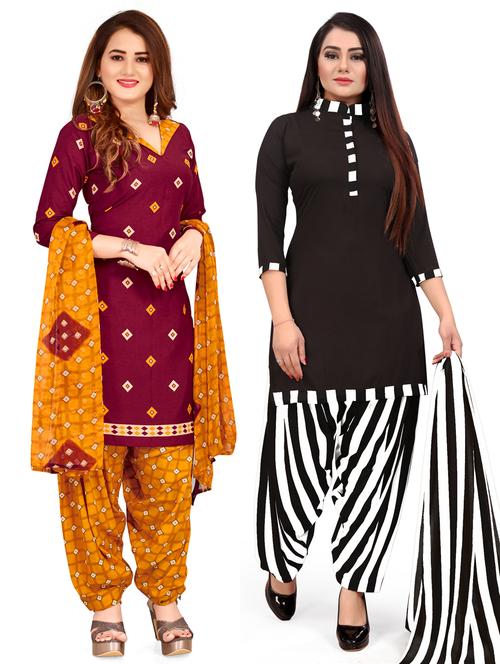 set of 2 unstitched patiyala suit set - 18325093 - Very Small Image - 1