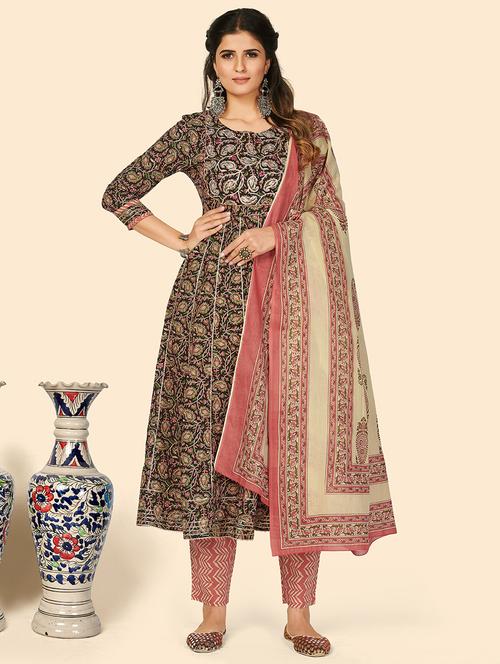orange cotton suit set - 18325422 - Very Small Image - 1