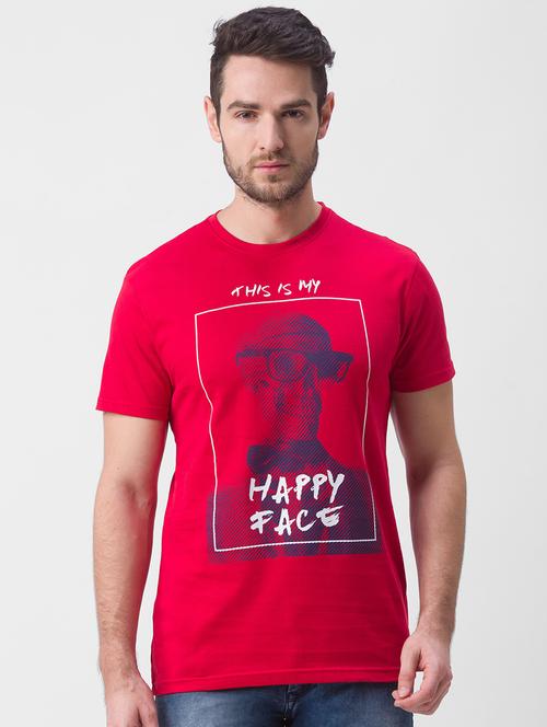 oxy-fire red chest print t-shirt - 18326081 - Very Small Image - 1