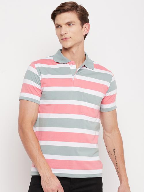 polo neck striped polo t-shirt - 18326147 - Very Small Image - 1