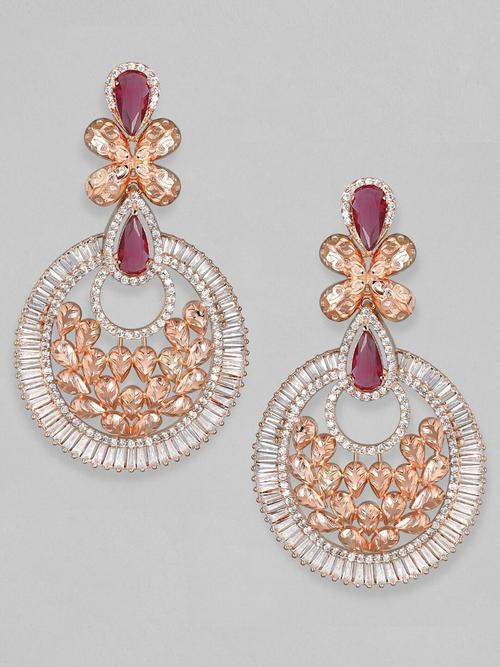 ladies gold plated earrings - 18326297 - Very Small Image - 1