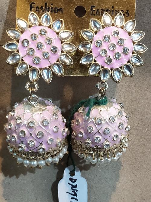 earrings for women pink color - 18326359 - Very Small Image - 1