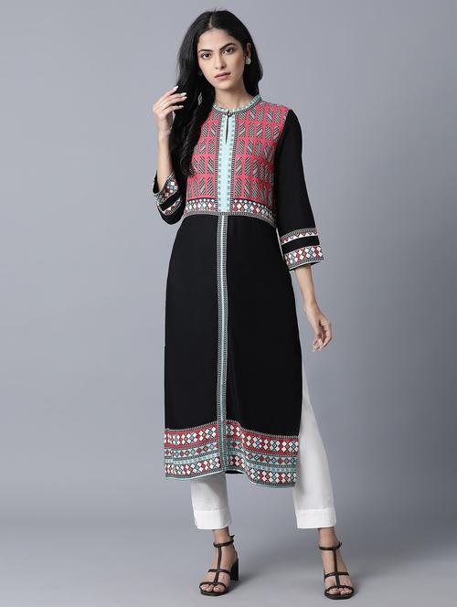 women's straight kurta - 18327075 - Very Small Image - 1