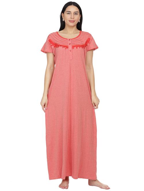 round neck lace detail nighty - 18327207 - Very Small Image - 1