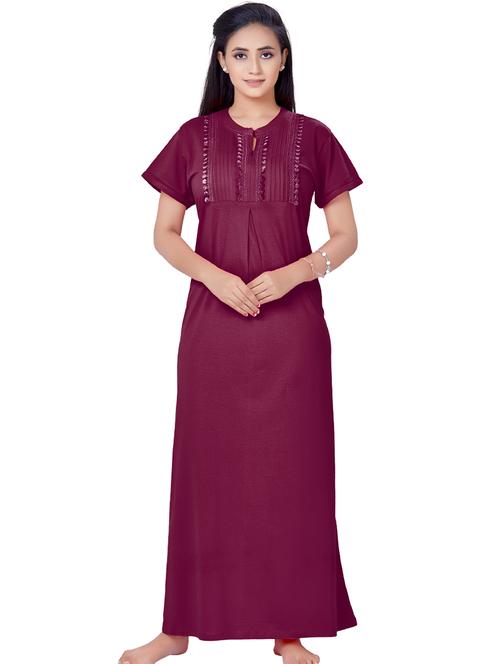 round neck lace detail nighty - 18327215 - Very Small Image - 1