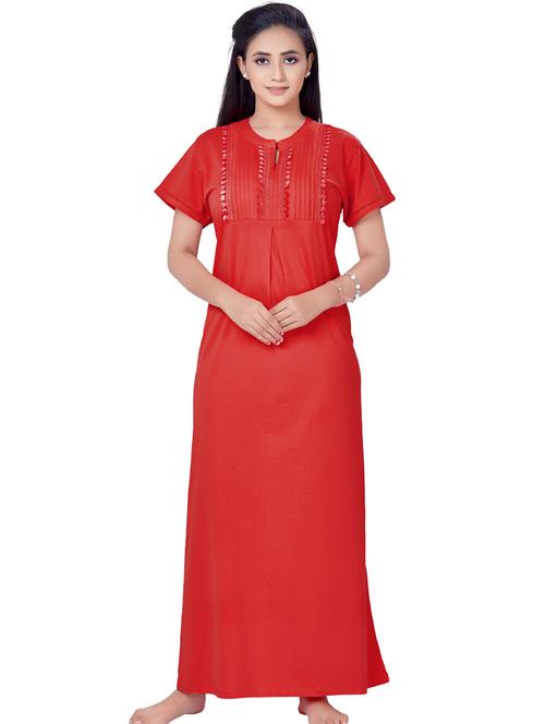 round neck lace detail nighty - 18327217 - Very Small Image - 1