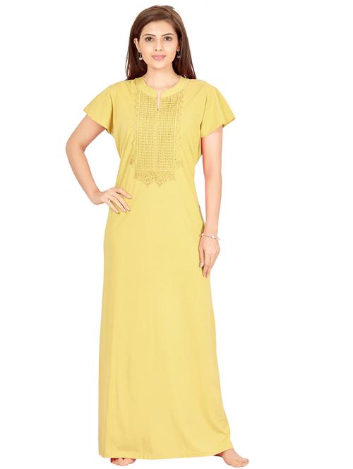 mandarin neck lace detail nighty - 18327254 - Very Small Image - 1