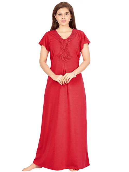 v-neck lace detail nighty - 18327275 - Very Small Image - 1