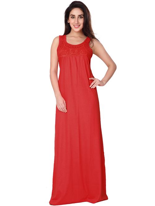 round neck lace detail nighty - 18327298 - Very Small Image - 1