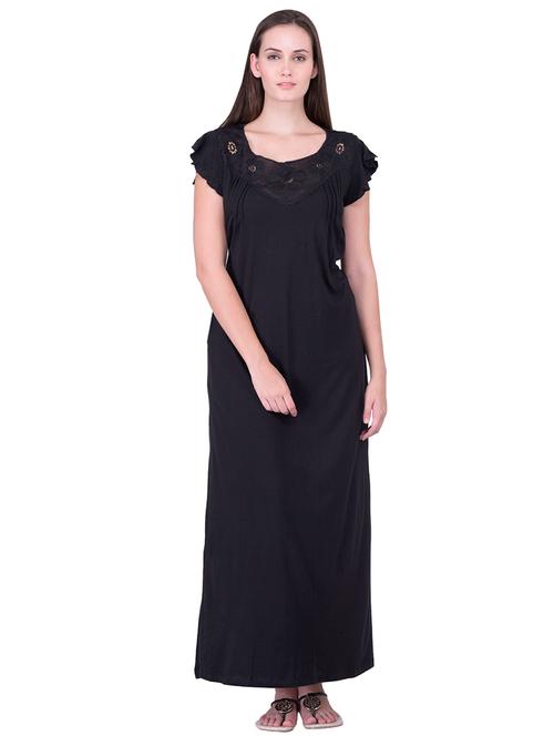 round neck lace detail nighty - 18327305 - Very Small Image - 1