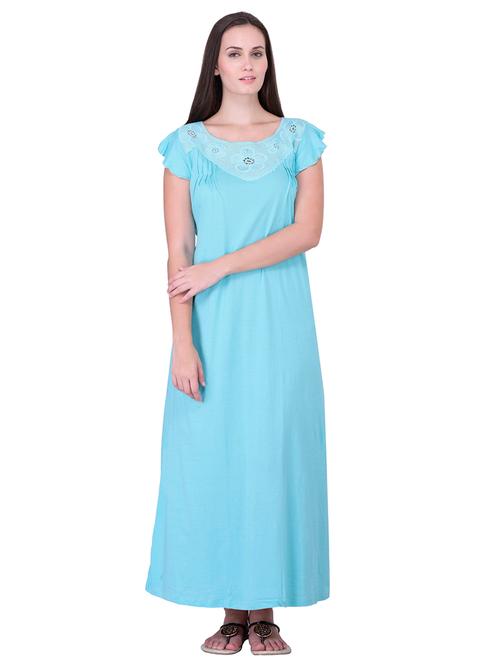 round neck lace detail nighty - 18327311 - Very Small Image - 1