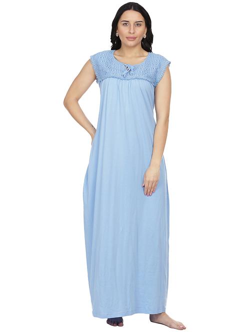 tie up neck lace detail nighty - 18327314 - Very Small Image - 1