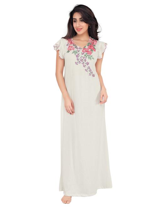 round neck lace detail nighty - 18327344 - Very Small Image - 1
