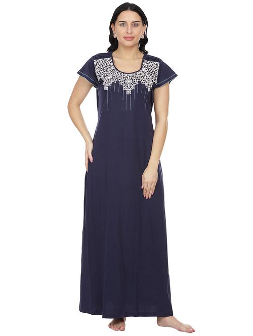 round neck lace detail nighty - 18327446 - Very Small Image - 1