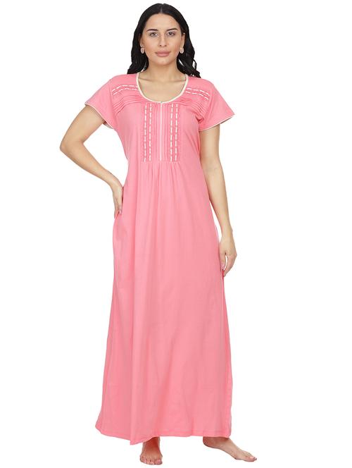 round neck lace detail nighty - 18327456 - Very Small Image - 1