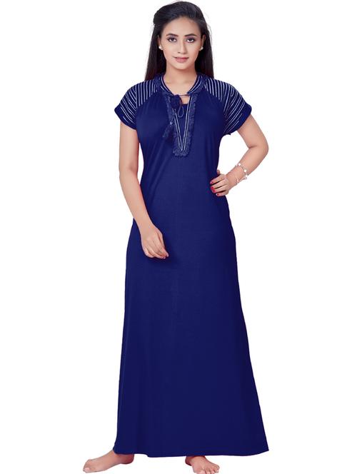 tie up neck lace detail nighty - 18327483 - Very Small Image - 1