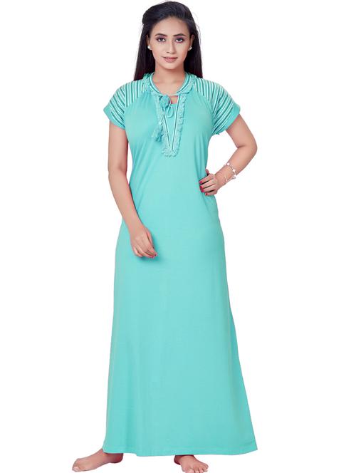 tie up neck lace detail nighty - 18327485 - Very Small Image - 1