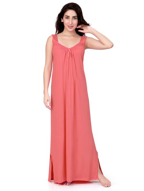 v-neck lace detail nighty - 18327487 - Very Small Image - 1