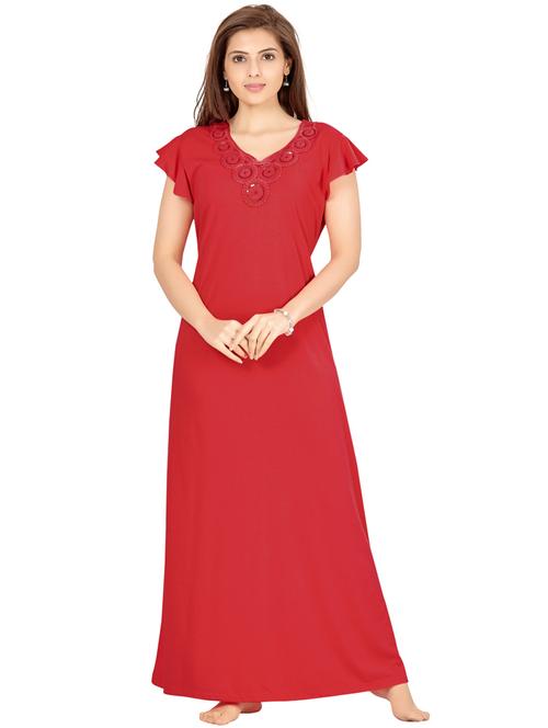v-neck lace detail nighty - 18327507 - Very Small Image - 1