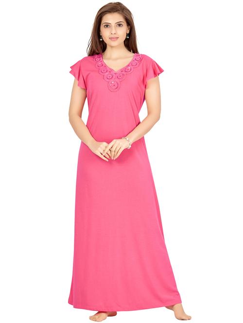 v-neck lace detail nighty - 18327508 - Very Small Image - 1