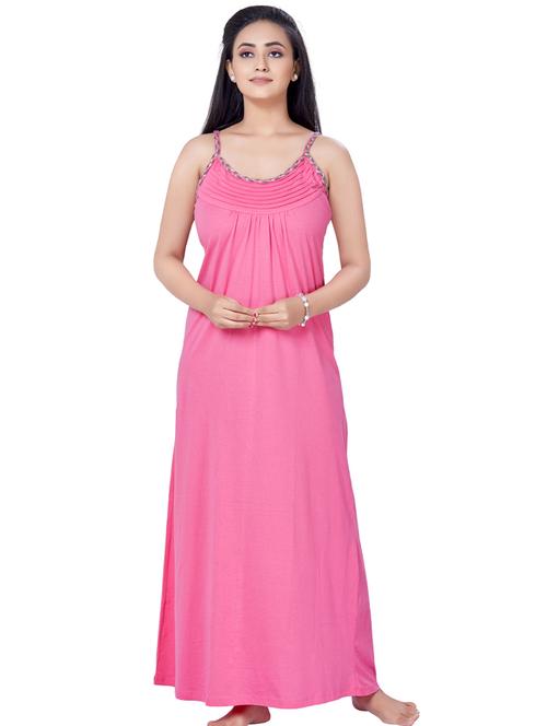 cami neck solid nighty - 18327515 - Very Small Image - 1