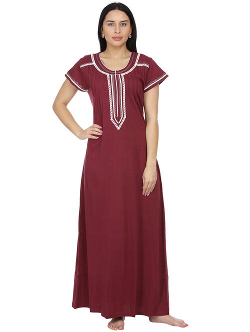 round neck lace detail nighty - 18327521 - Very Small Image - 1