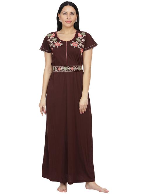 tie back embroidered detail nighty - 18327569 - Very Small Image - 1