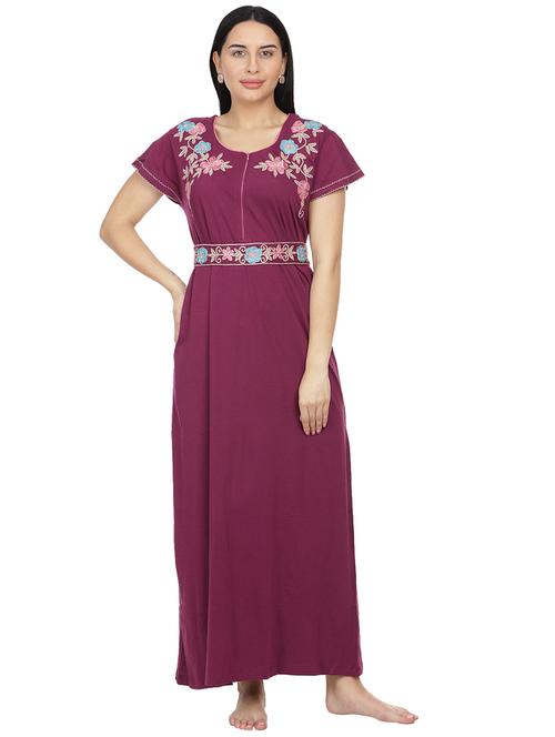 tie back embroidered detail nighty - 18327572 - Very Small Image - 1