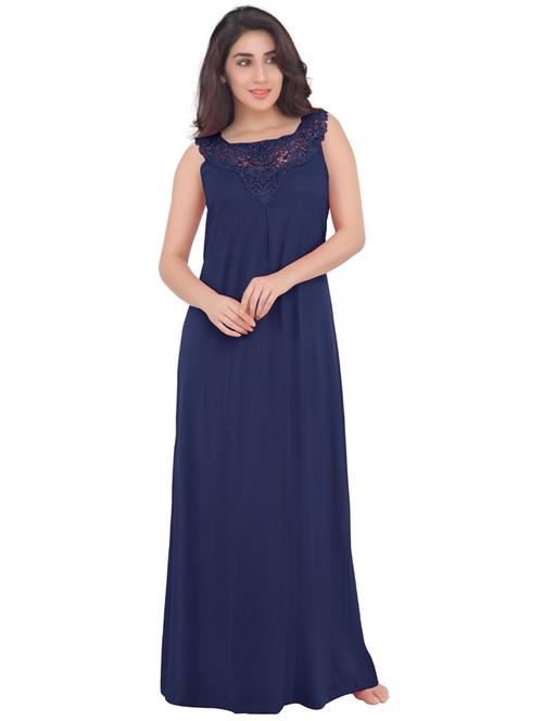round neck lace detail nighty - 18327577 - Very Small Image - 1