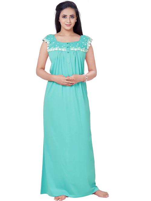 square neck lace detail nighty - 18327592 - Very Small Image - 1