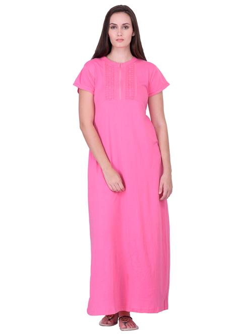 mandarin neck lace detail nighty - 18327623 - Very Small Image - 1