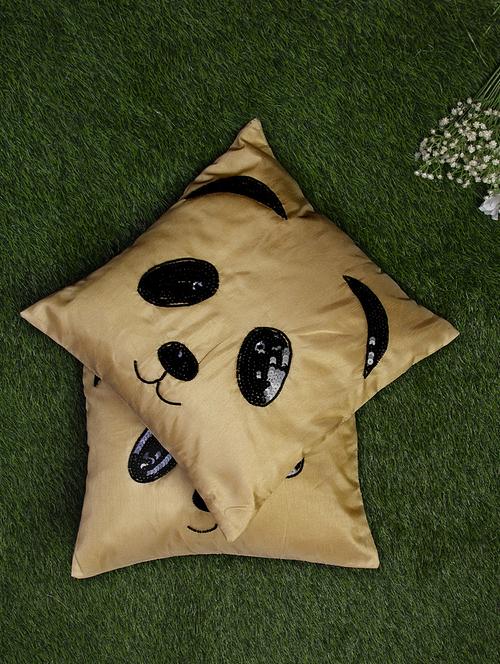 alina decor beige and black embroidered set of 2 cushion covers - 18328553 - Very Small Image - 1