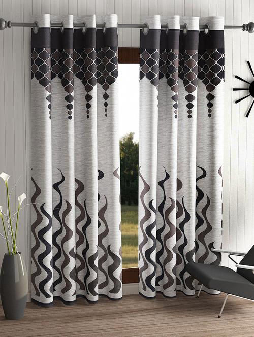 home sizzler 2 pieces black door curtains - 18328606 - Very Small Image - 1