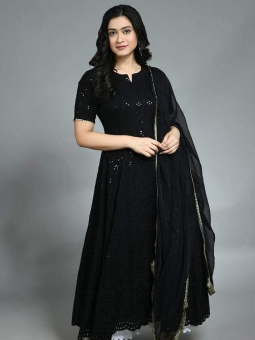 ladies rayon sequence kurti gowns with - 18329247 - Very Small Image - 1