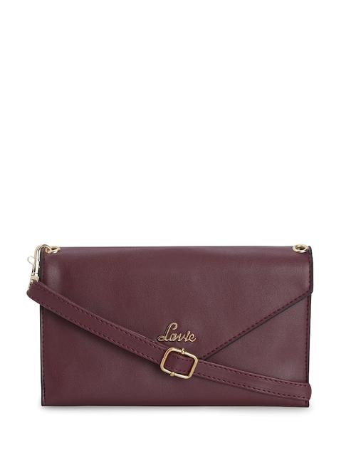 ladies lavie maroon solid two fold - 18329266 - Very Small Image - 1